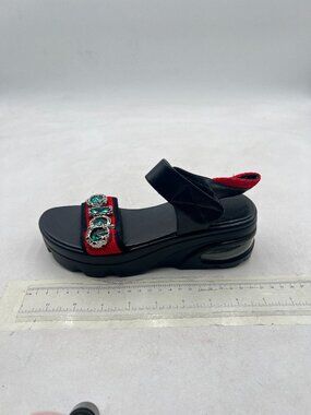 Black Women's Fashion Open Toe Sandals Wedge Heels Backstrap Fancy Summer Shoes